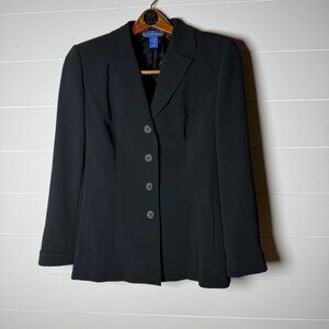 AUSTIN REED Blazer Women Size 8 Black 4-Button Jacket